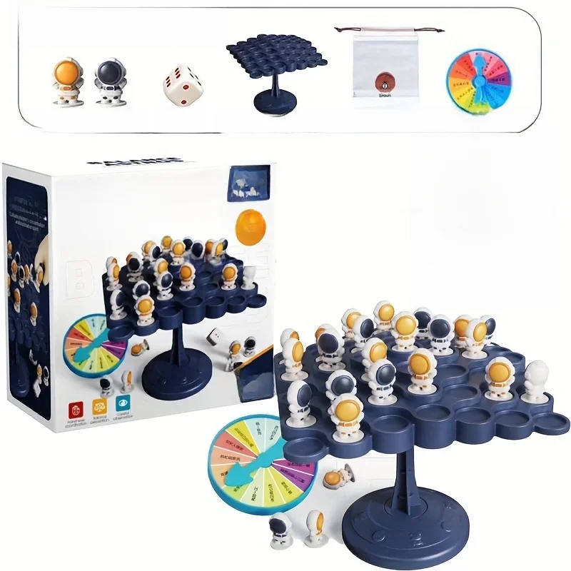 Puzzle d'astronaute, arbre d'équilibre, jouet d'astronaute interactif Parent-enfant, jeu de société d'entraînement de réflexion de pleine conscience pour enfants