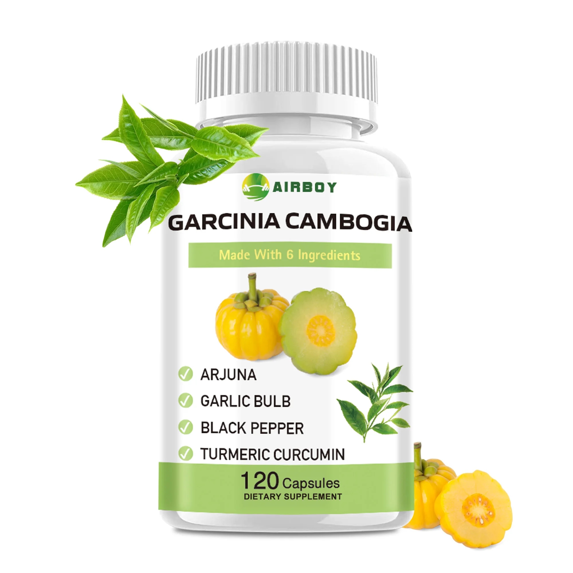 Garcinia Cambogia Capsules - Detoxification, Fat Burning, Metabolism Boosting, Weight Management - 120 Capsules