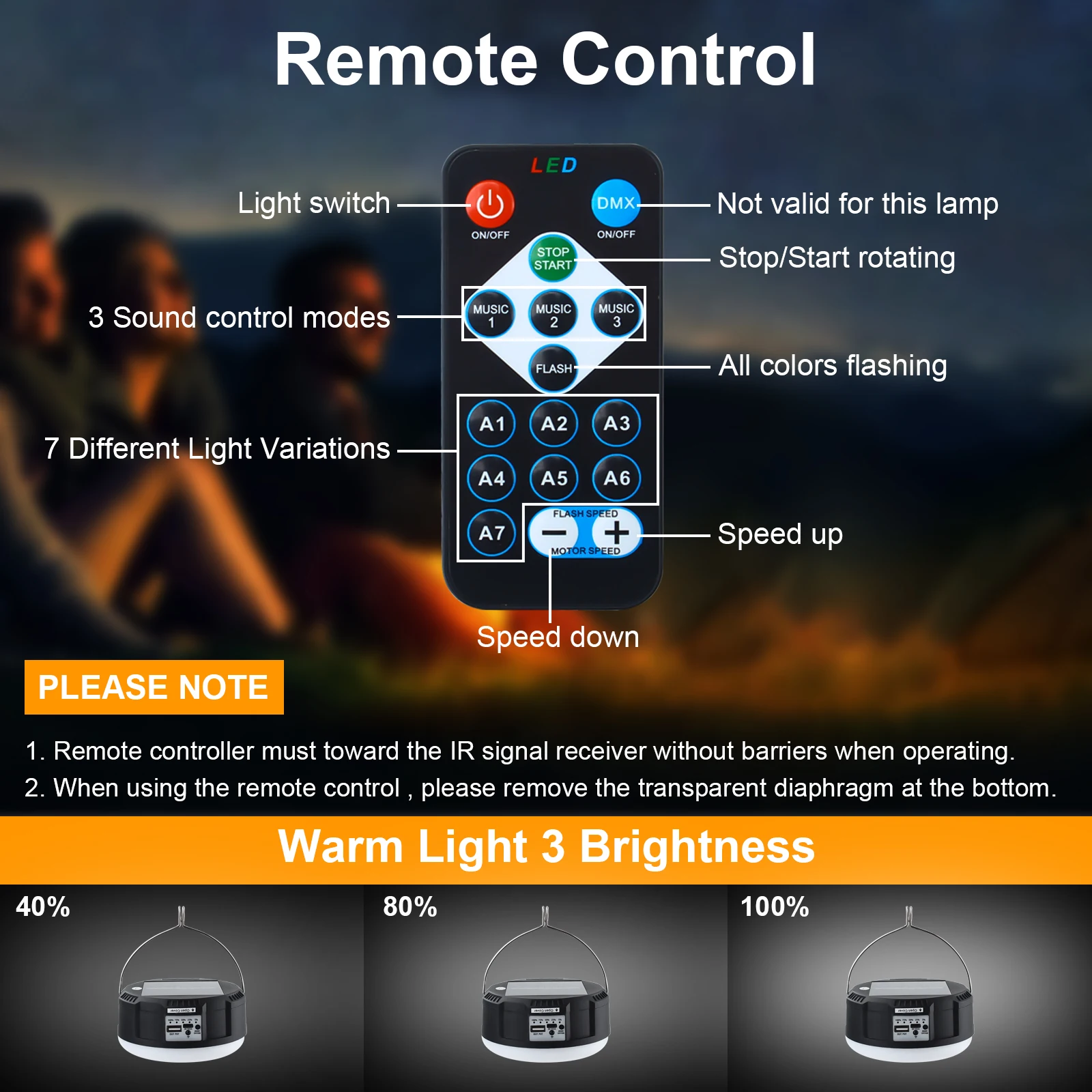 7-kolorowa lampa LED oświetlenie sceniczne dj-a RGB aktywowana dźwiękiem obracająca się dyskoteka magiczna kula projektor domowa atmosfera samochodu boże narodzenie