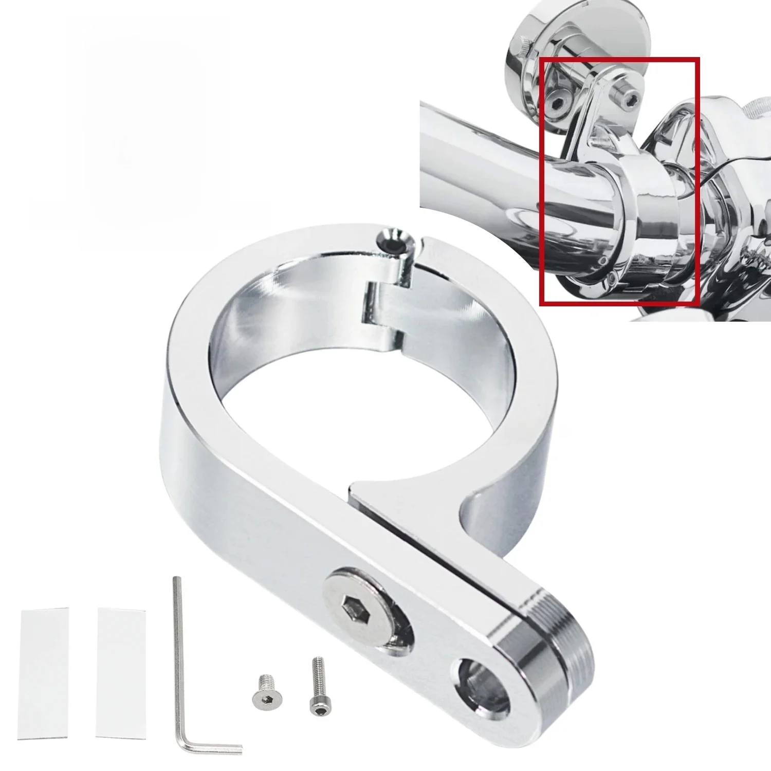 AliExpress NONE 1.25" 32mm Motorcycle Bike Handlebar Universal Mounts Clamp Clock Car Bell Kit For Harley Davidson Honda Yamaha Suzuki Kawasaki