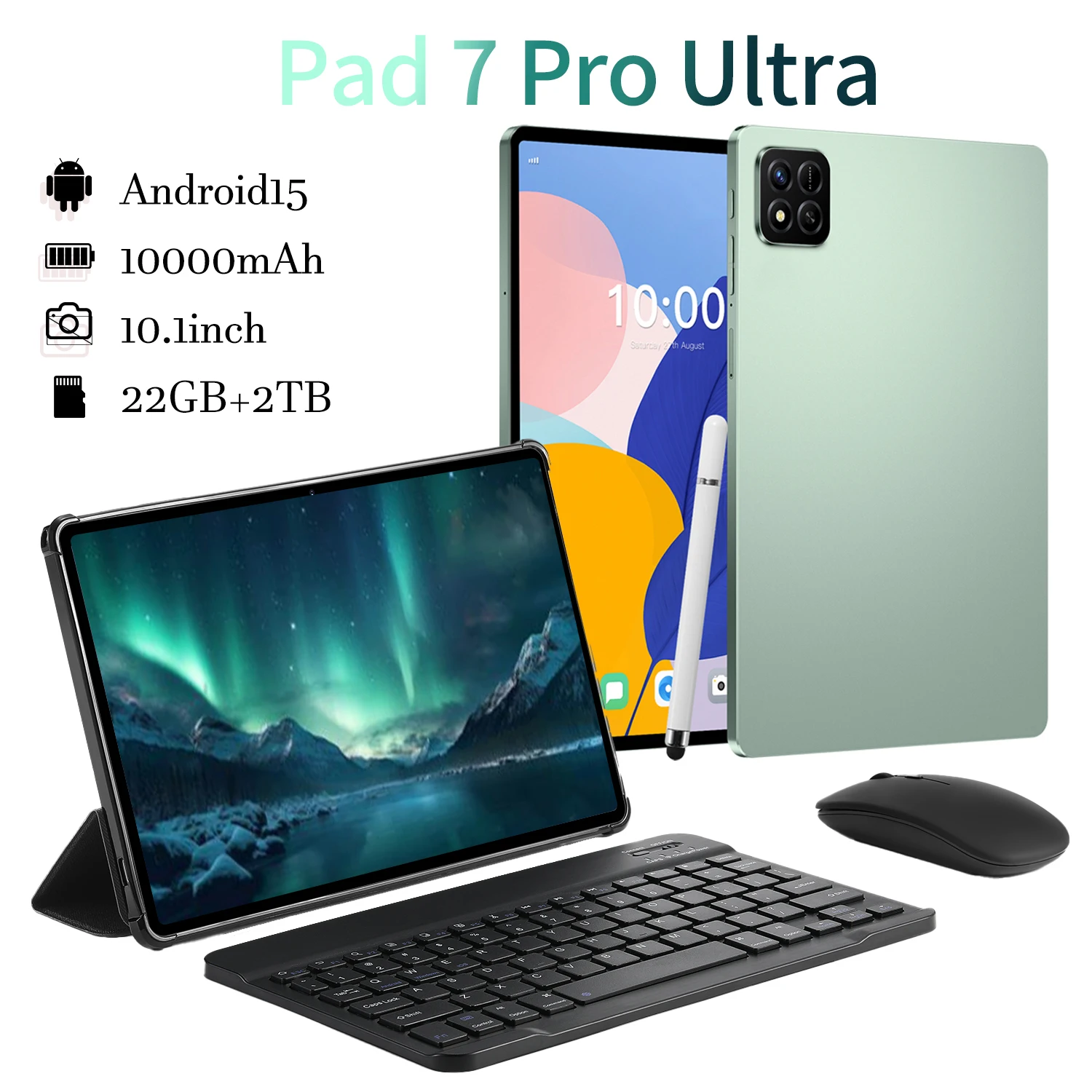 

2025 New Tab Pad 7 Pro Ultra Original Global Version Tablet 10.1inch HD Android15 10000mAh 5G Dual SIM WiFi GPS Tablets