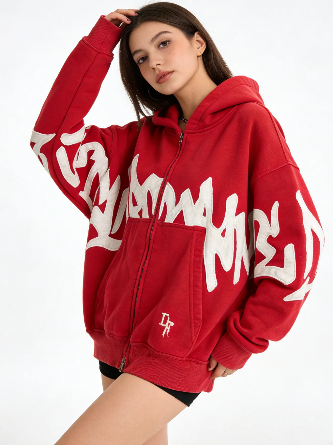 

Мужская толстовка в стиле ретро, с вышитым зимним принтом, удобная, для уличного стиля.