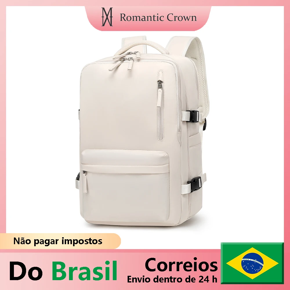 Romantic Crown Mochila de negócios Saco de viagem Mochila de senhora de Viagem Expansível Saco De Escola Saco Para Laptop