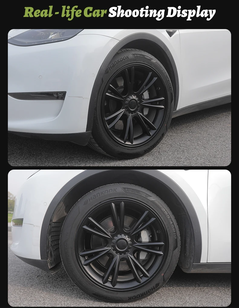 Design für Tesla Modell y 2013-2017 sportliche Rad abdeckung 19-Zoll-Ersatzfahrzeug Auto Radkappen Zubehör – Detail 15