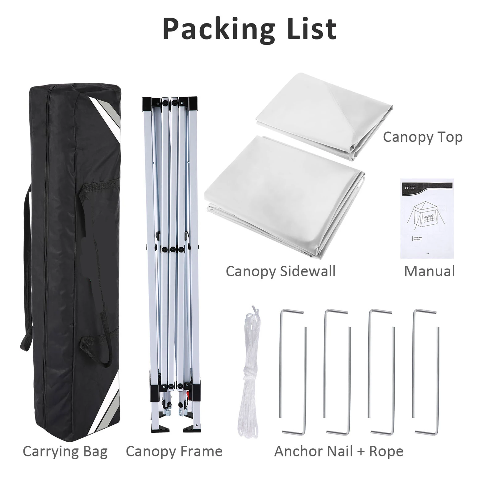 10x10FT خيمة المظلة المنبثقة مع 4 خيام الجدران الجانبية للحفلات مقاوم للماء التخييم المظلة Ez Up خيمة الحفلات في الهواء الطلق المحمولة أكشاك #6