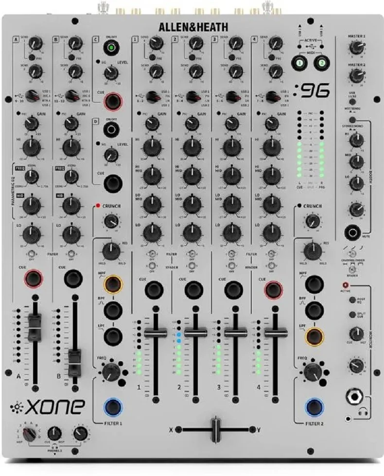 @،، أفضل خصم ساخن 100%، العلامة التجارية الأصلية الجديدة Allen & Heath Xone96 جهاز مزج الموسيقى التناظري مع واجهة الصوت