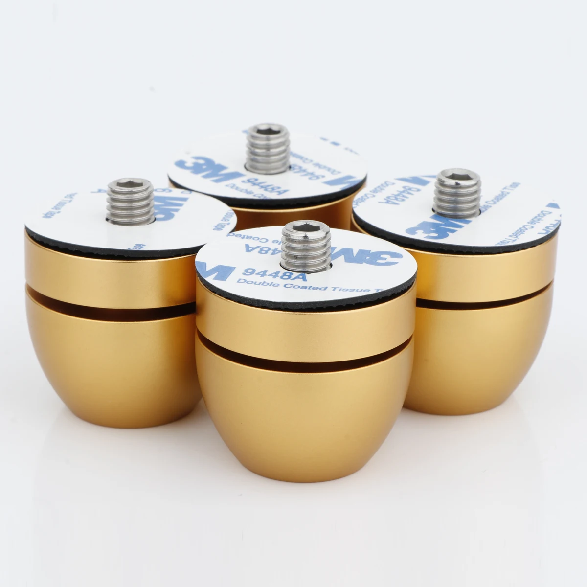 4Pcs Hifi Lautsprecher Stand Füße Spike Pads 33*30MM Aluminium Legierung Lautsprecher M8 Schraube Stoßdämpfer Pad für Lautsprecher Verstärker – Detail 5