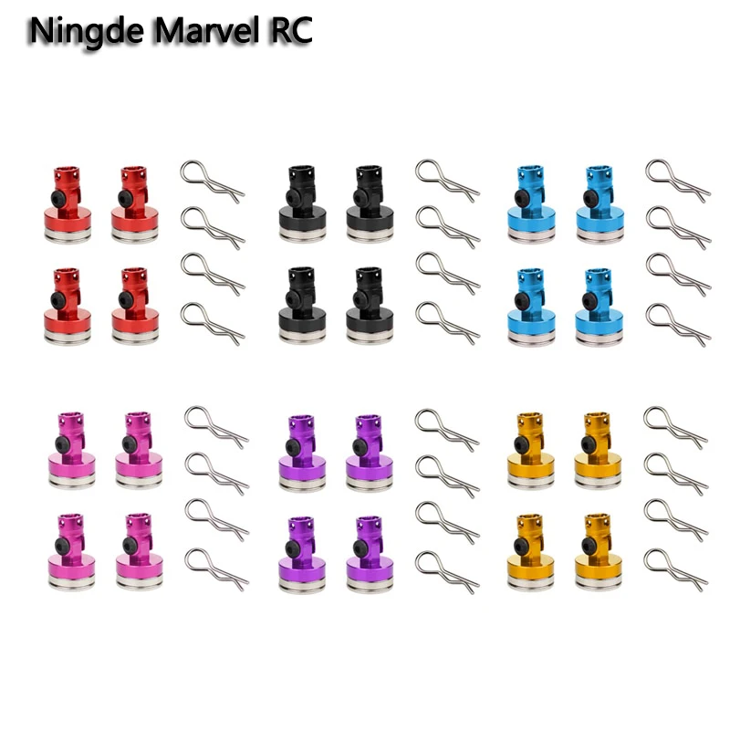 클립이 있는 바디 포스트 자석 보이지 않는 고정 브래킷, 1/10 축 SCX10 Traxxas TRX4 D90 D110 HSP 드리프트 사쿠라 레드캣 부품용