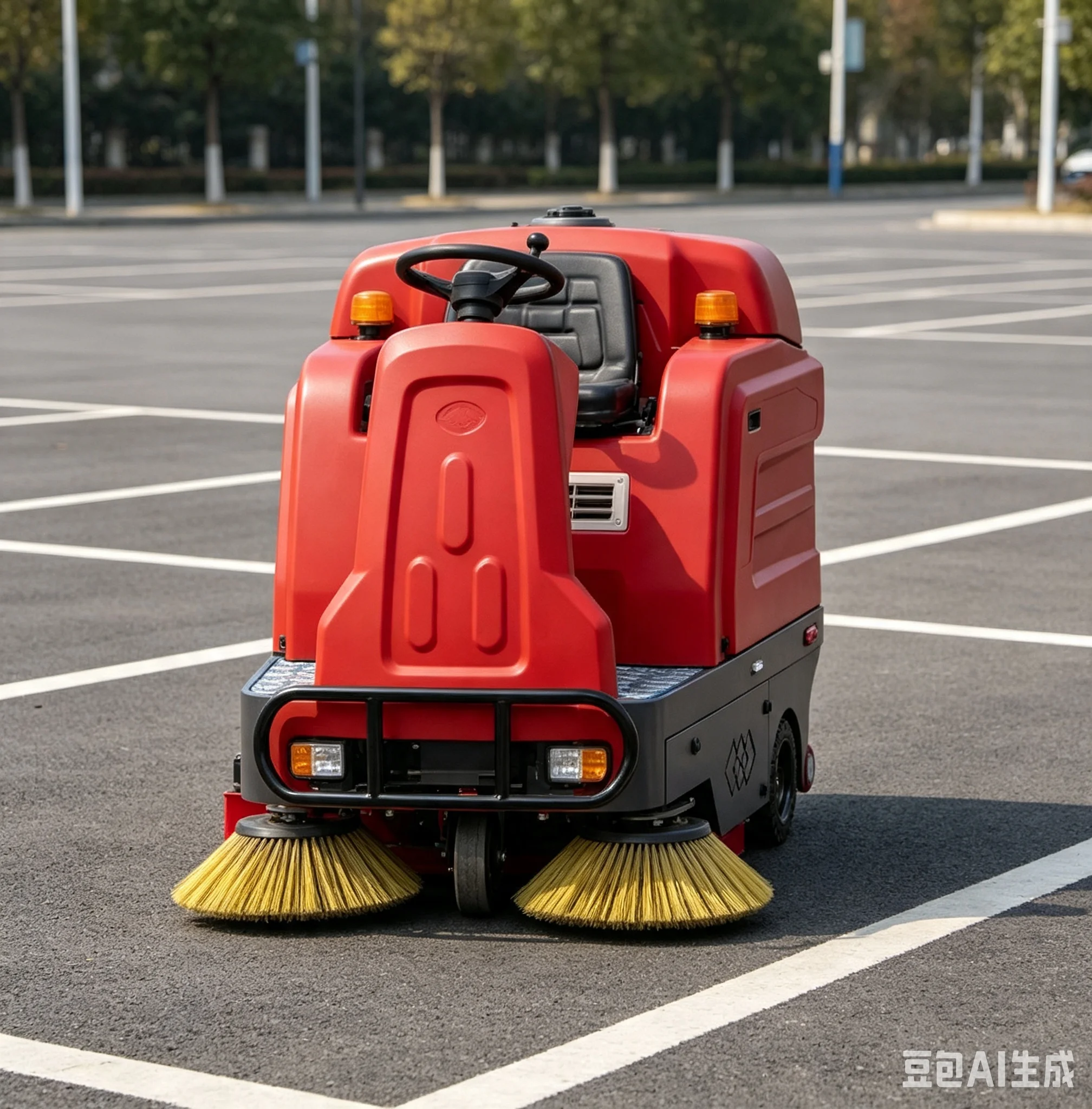High Efficiency Ride On Electric Floor Sweeper Industrial Road Sweeping Machine For Warehouse Factory Parking Lot Cleaning
