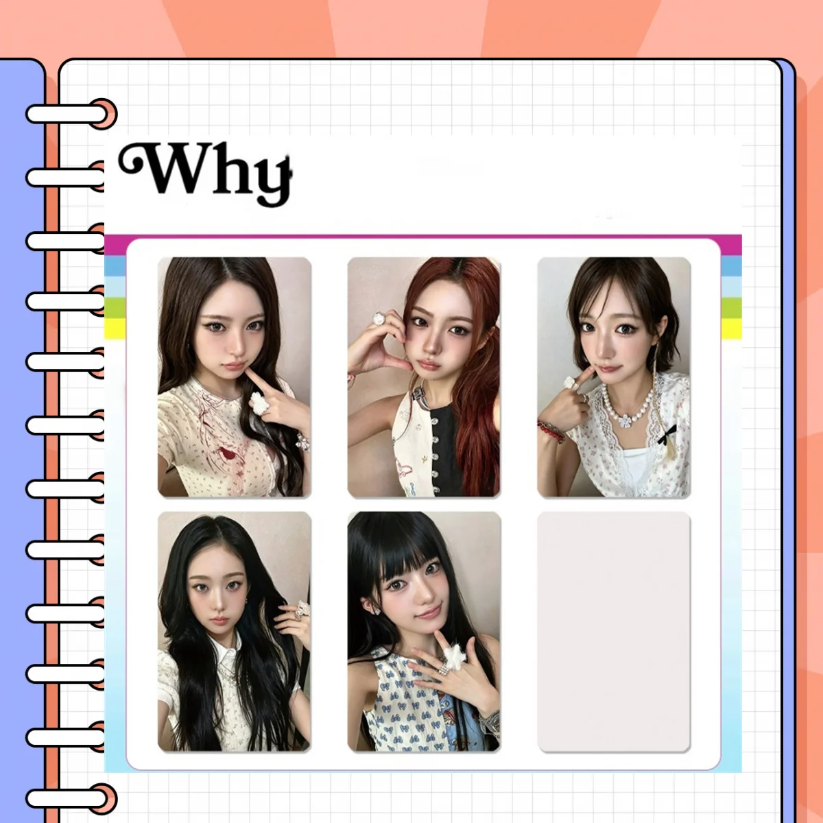 Leesol Sui Character Props WhyKiiiKiii Photocard 5Pcs/Set High Quality INS Style Double Sided Printing LOMO Card Haum Jiyu Gifts