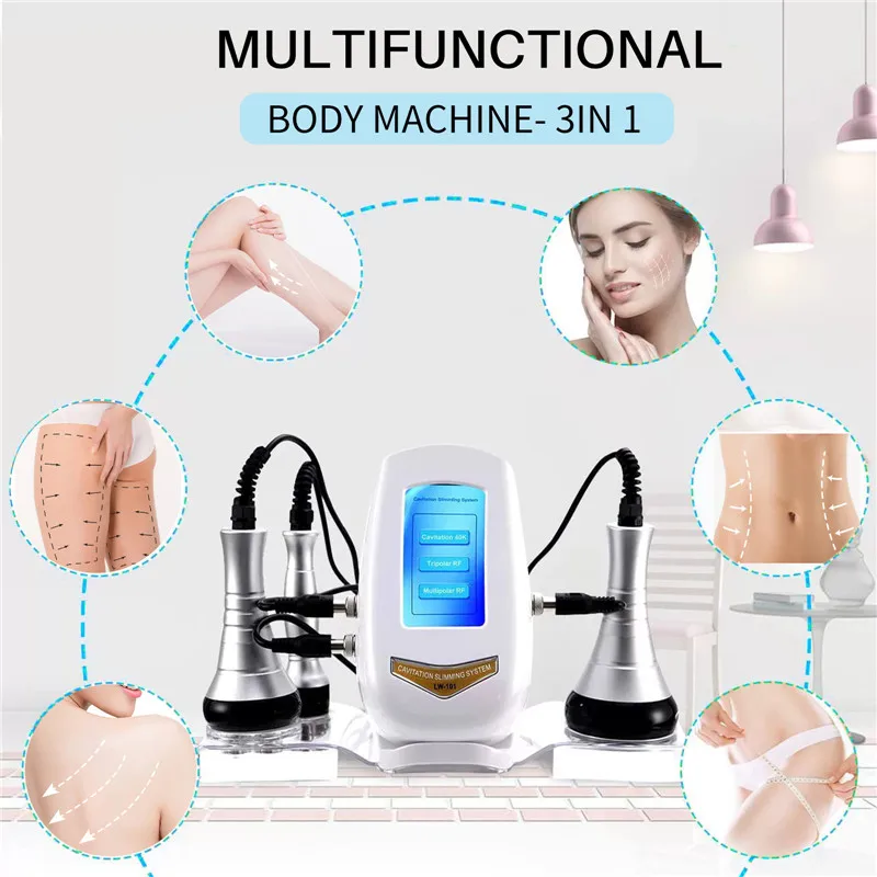 3 in 1 40K Ultrasonic Body Sculpting Machine for Body Slimming Firming Lifting Massage Home Massage Facial Care Beauty Tool