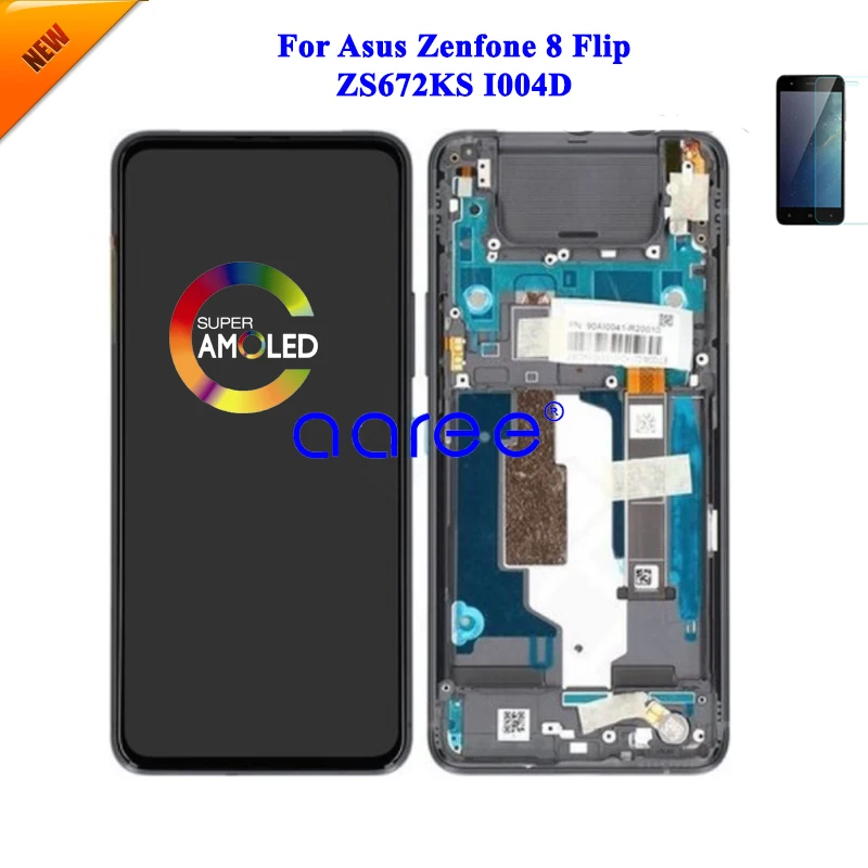 6.67 AMOLED LCD Screen For ASUS Zenfone 8 ZS672KS LCD Screen For Zenfone 8 Flip lcd Disaplay LCD Screen Touch Digitizer Assembly