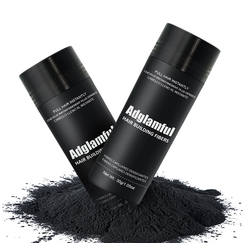 Aadglamful Fiber Powder 30g: Visually adds hair volume, fills hairlines, unisex, ideal for parties, dates, and special occasions