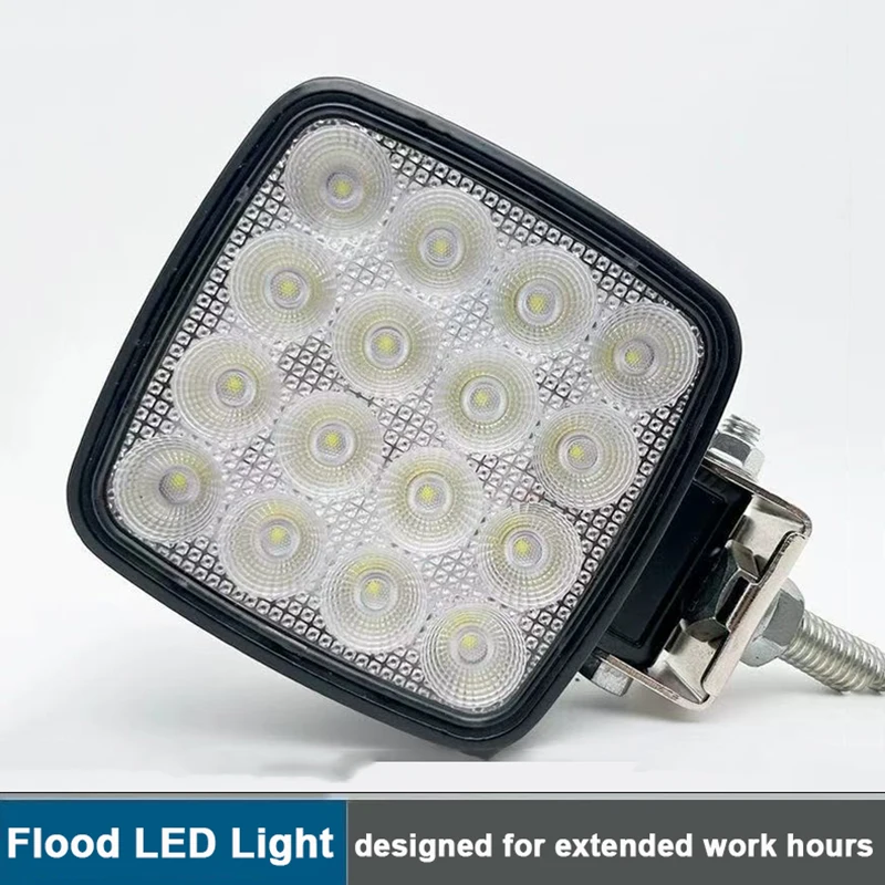 1PC 4 Inch 48W LED Work Light 12V 24V 48V, 6000K Flood Beam for Excavator Tractor ATV UTV Off-Road Truck LED Auxiliary Light view 3