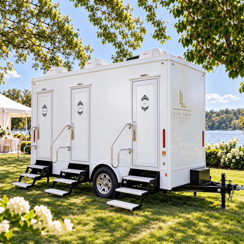 Luxury Portable Restroom Trailer High Quality Mobile Toilet Bathroom Unit Outdoor Event Sanitation Facility Commercial Use