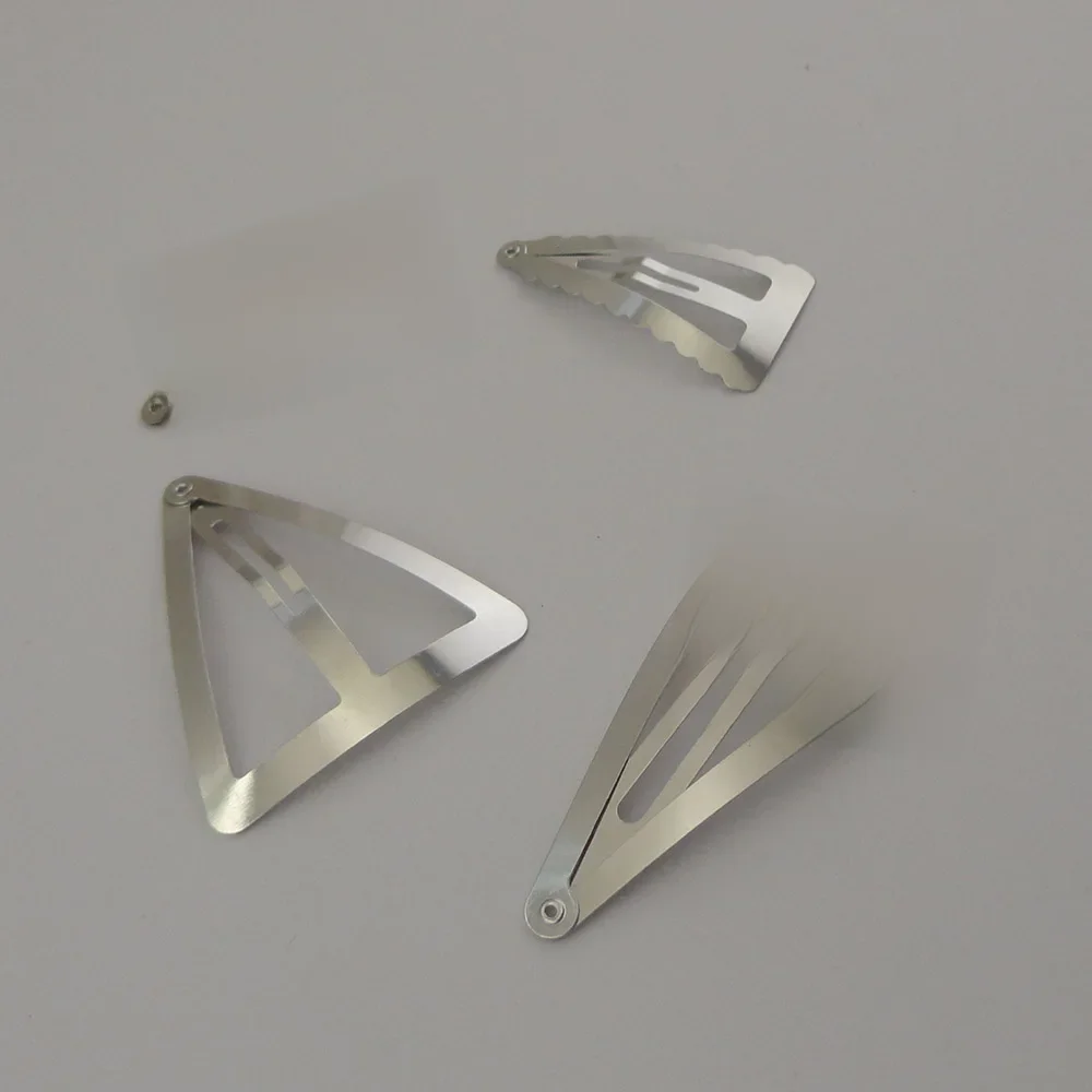 30 SZTUK 5cm 6cm 7cm Srebrne Metalowe Klipsy Trójkątne do Włosów dla Kobiet i Dziewcząt, Proste Wsuwki do Włosów, 8cm Duże Spinki do Włosów w Kształcie Gwiazdy, Boczne Spinki, Wsuwki — zdjęcie 2