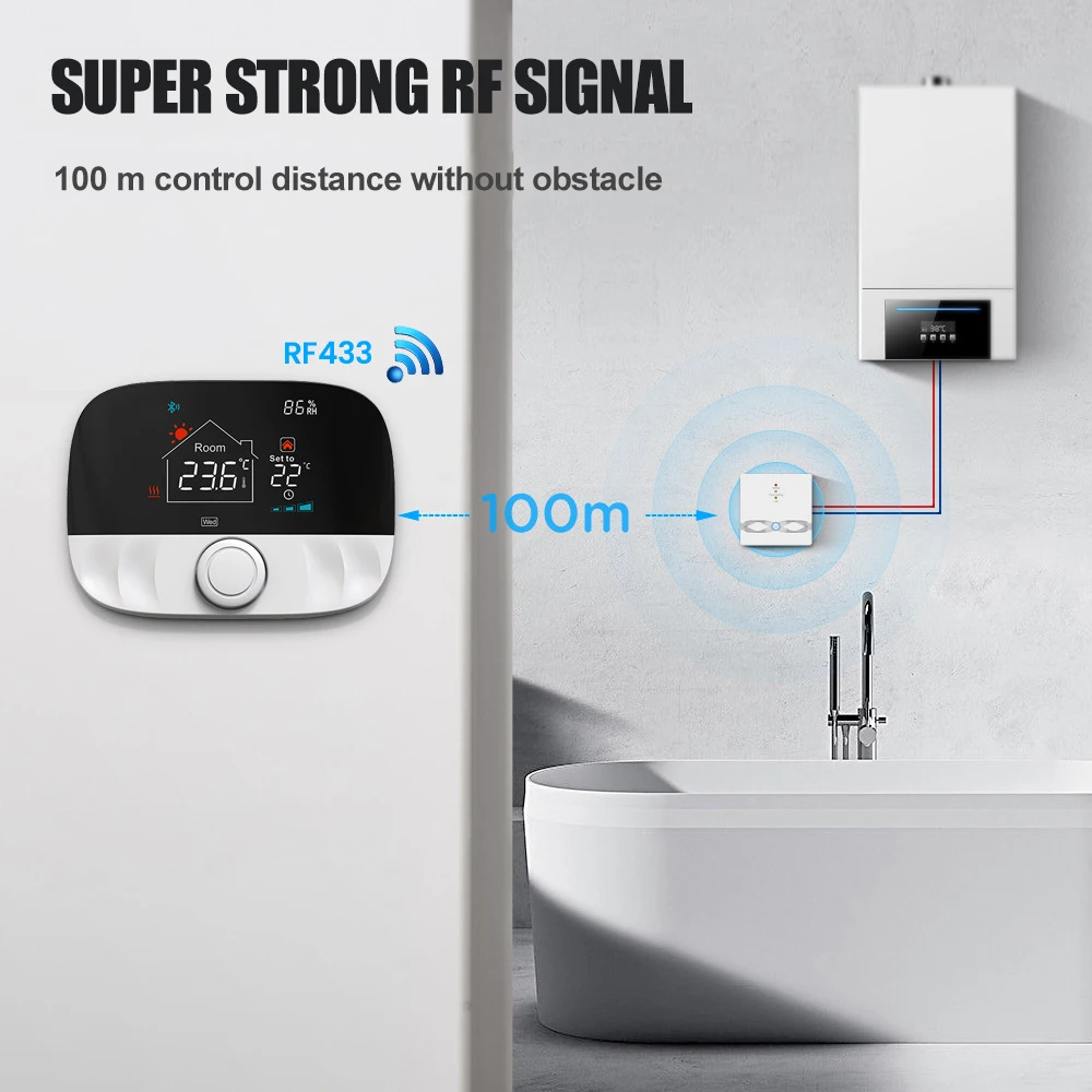 Inteligentne Wifi w domu termostat grzejnikowy bezprzewodowy kontroler temperatury wody kocioł gazowy grzejnik podłogowy inteligentne życie Alexa