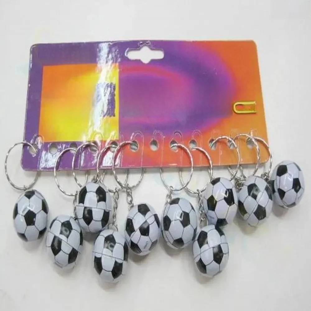 20 pièces sac de football pendentif en plastique ballon de football porte-clés petits ornements porte-clés publicité sportive souvenirs porte-clés cadeaux