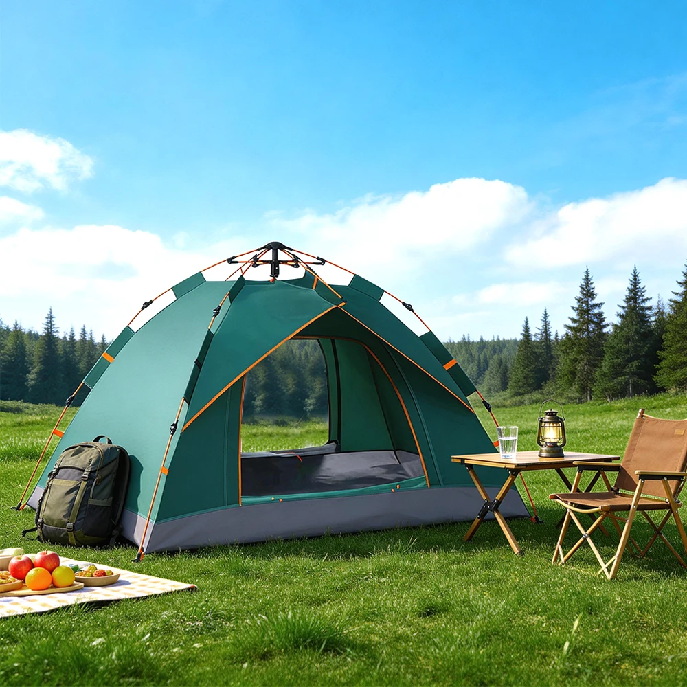 Carpa de camping para 2-3 personas, resistente a la lluvia, portátil, automática, de apertura rápida, para camping, festivales, senderismo u otras actividades al aire libre.