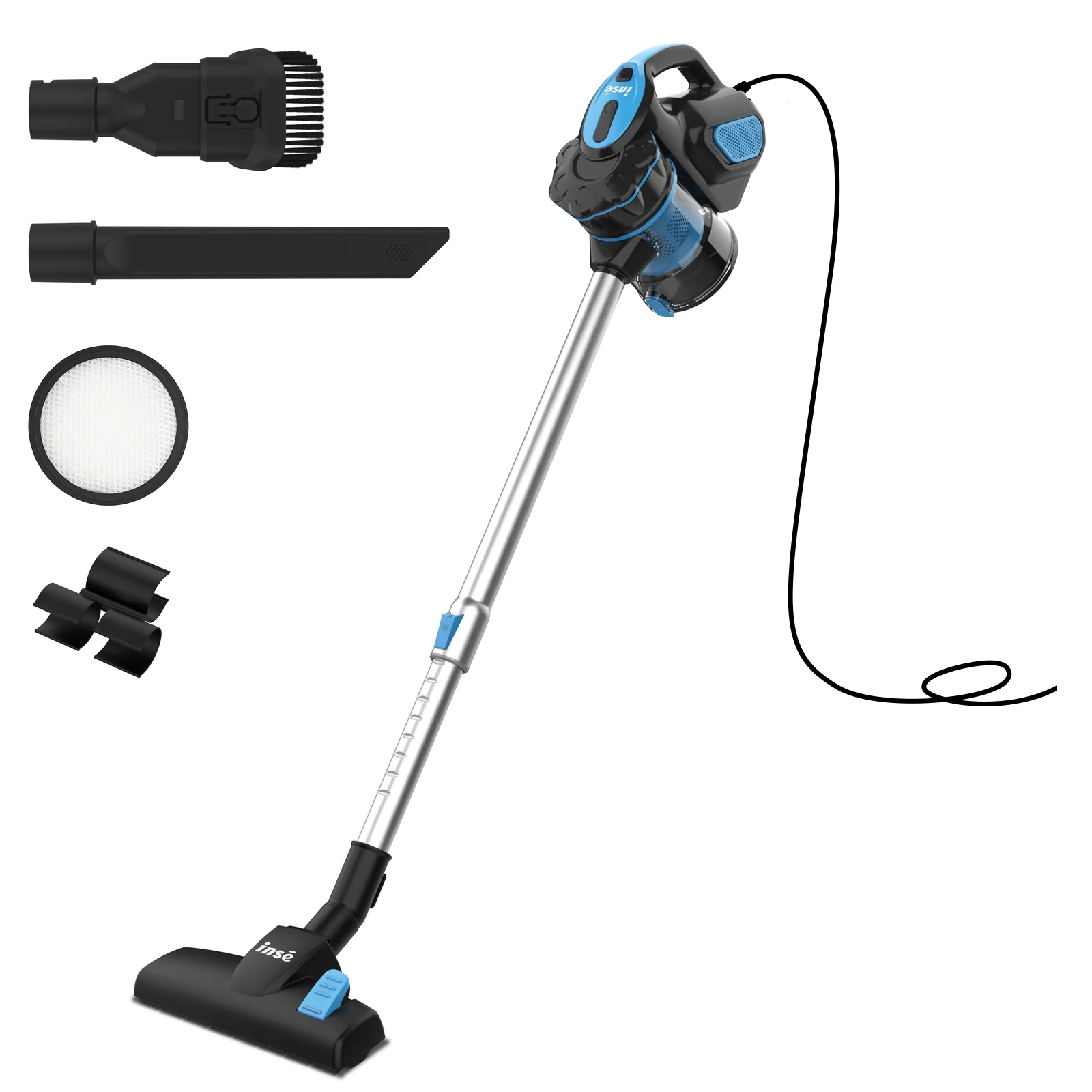 Vacuum Cleaner Corded INSE I5 18Kpa Powerful Suction 600W Motor Stick Handheld Vaccum Cleaner for Home Pet Hair Hard Floor