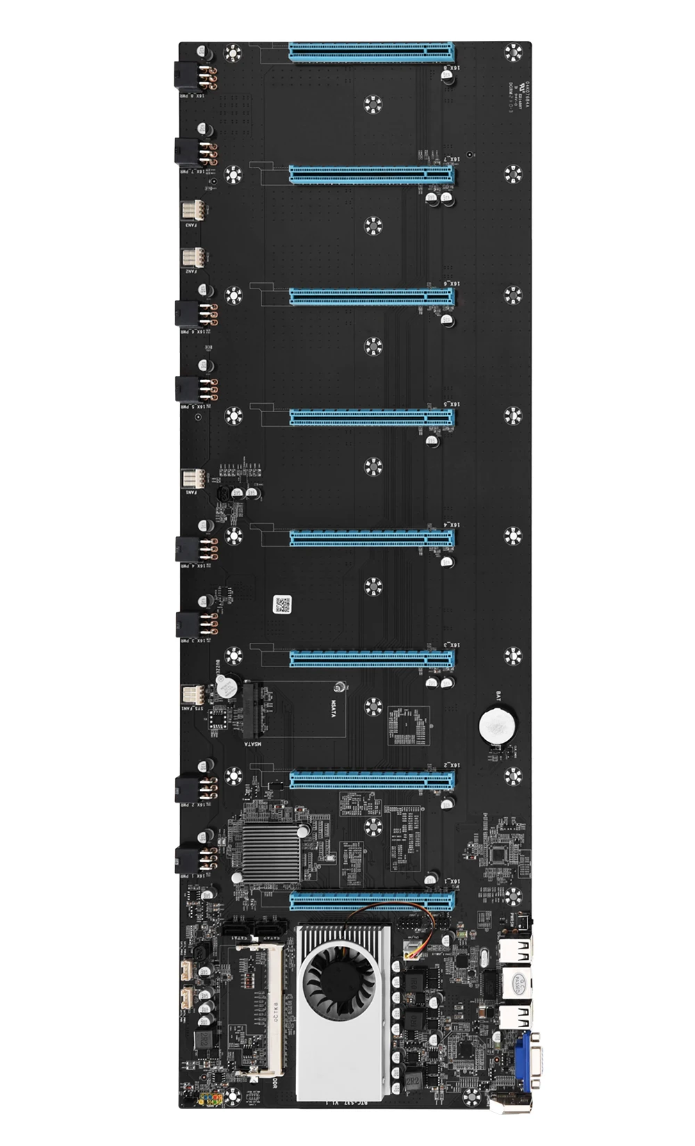 BTC-S37 65mm placa-mãe distância especialista gigabit bitcoin/eth atx 8gpu placa de mineração