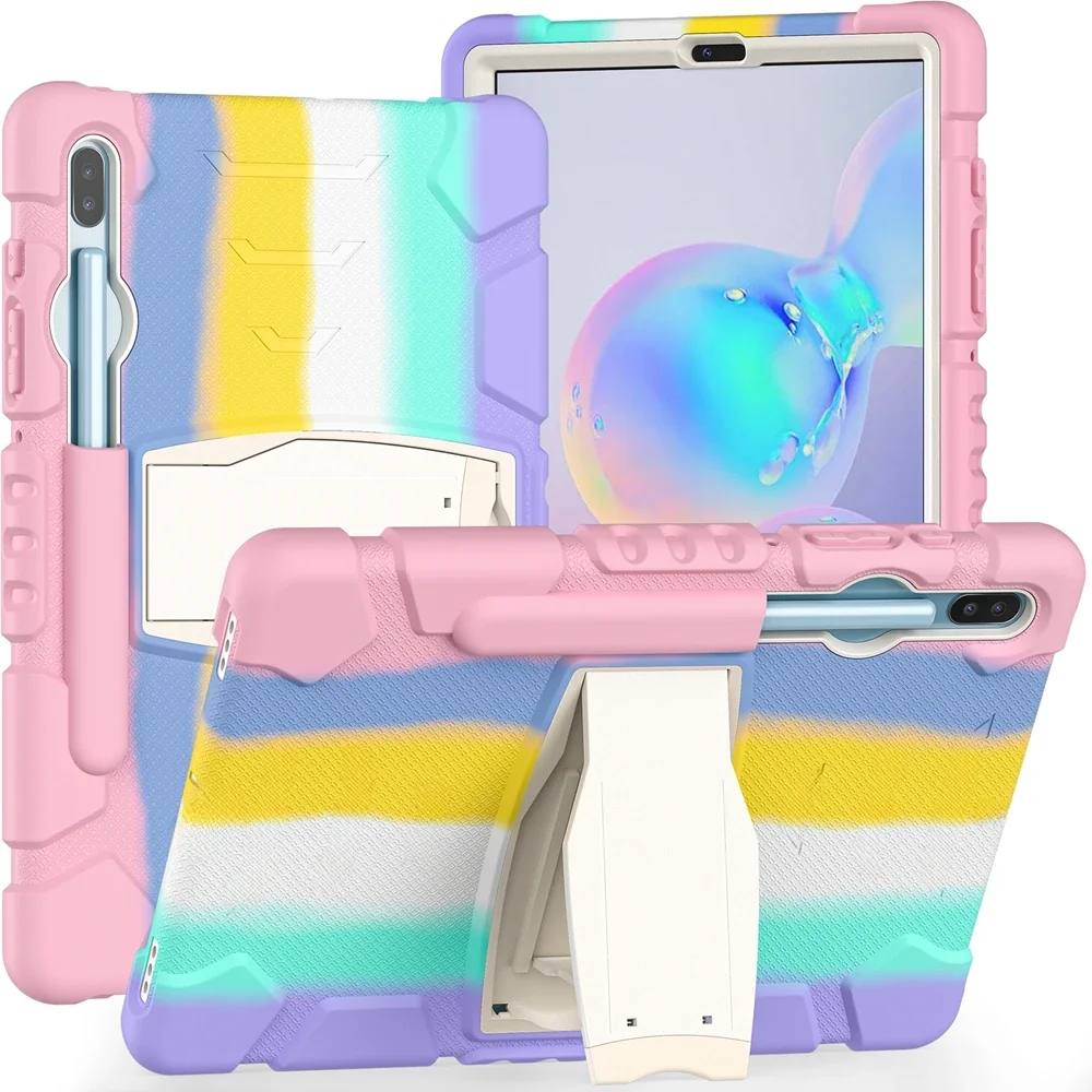 Etui do Samsung Galaxy Tab S6 10,5 cala 2019 SM-T860 SM-T865 Kids Safe Armor Shockproof PC Silicon Hybrid Stand Tablet Cover — zdjęcie produktu 7