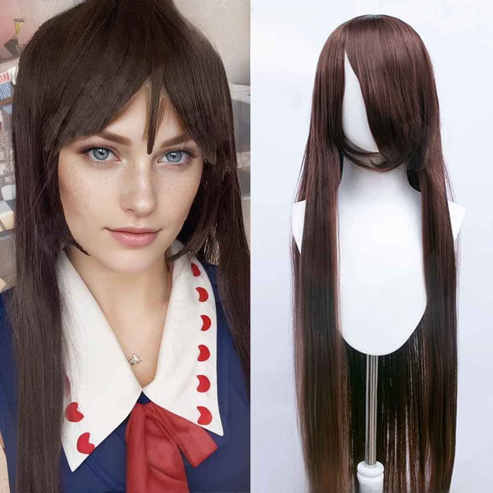 100Cm długa prosta peruka do cosplay HSIU żaroodporne włosy syntetyczne Anime peruki imprezowe 42 kolory kolorowa marka czapka z peruką — zdjęcie 2