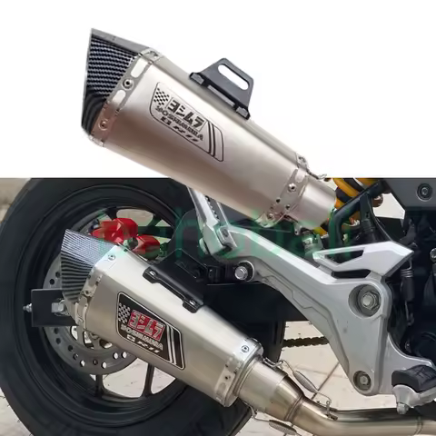 51mm inlet Universal Motorcycle For Yoshimura Exhaust Muffler FZ1 R6 R15 R3 ZX6R ZX10R Z900 1000 CBR1000 GSXR1000 650 Nmax Tmax
