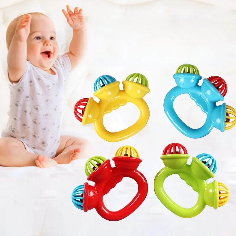 1-4PCS Grzechotka dla niemowląt Zabawka dla noworodków Dzwonek do chwytania Zabawka sensoryczna dla dzieci Materiały bezpieczeństwa Zabawki dla dzieci w wieku 0-24 miesięcy — zdjęcie 2