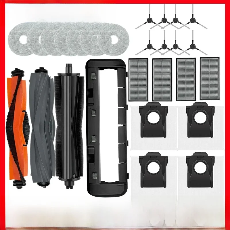 Dreame-Pièces de Rechange pour L10S Pro Ultra Heat, X30 Ultra, X30 Pro Plus, Accessoires, Brosse, Filtre, Vadrouille, Gril, Sacs à Poussière