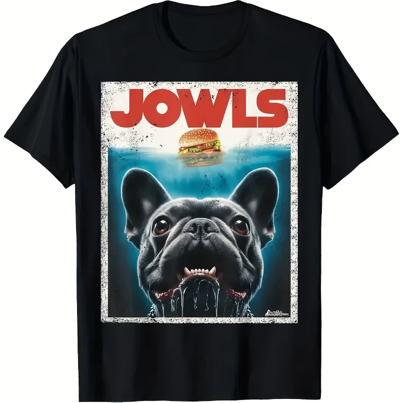 

Men's French Bulldog Tee Graphic T-Shirt French Bulldog Bold JOWLS Design Regular Fit Casual Streetwear Allseason Streetwear S