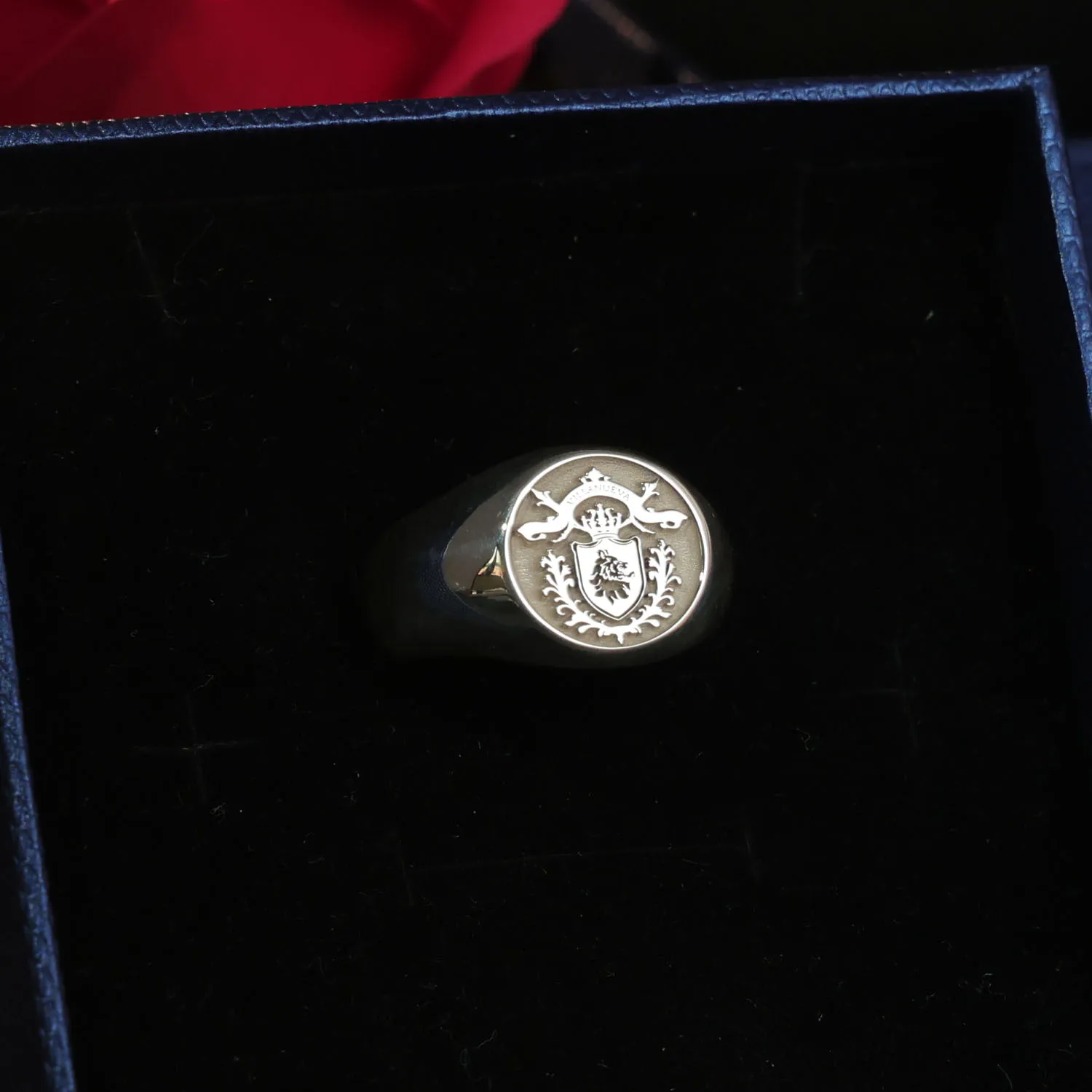 17mm Round 925 Solid Silver Men Ring For Family Signet Ring view 4