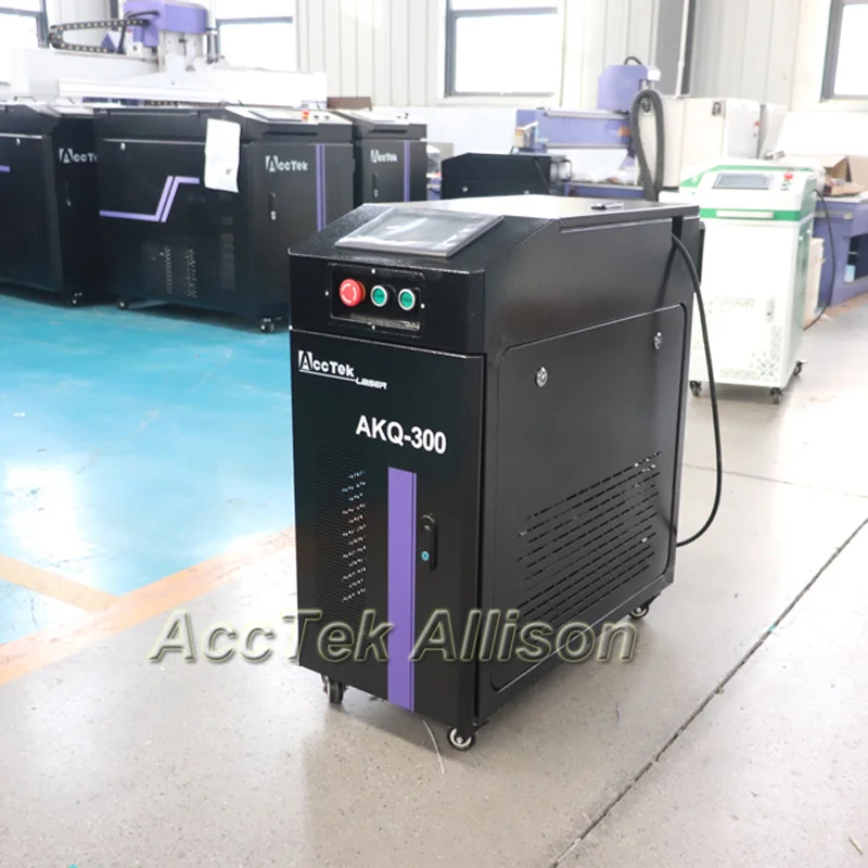 

AccTek Portable Metal and Non-metals Portable Pulse Fiber Laser Cleaner Rust Removal Laser Cleaning Machines Perfect Laser 100w