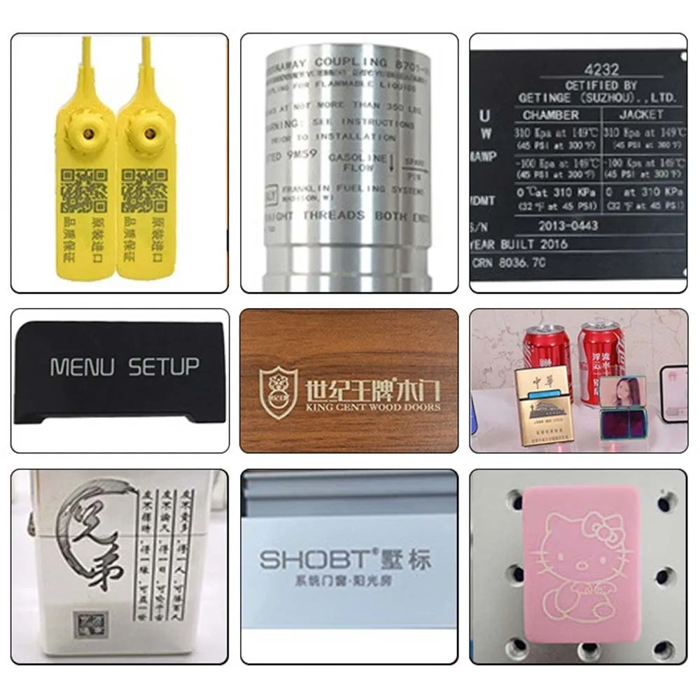 Fiber Laser Marking Machine Desktop Cabinet Desktop Stainless Steel Metal Plastic UV Laser Engraving and Coding Machine