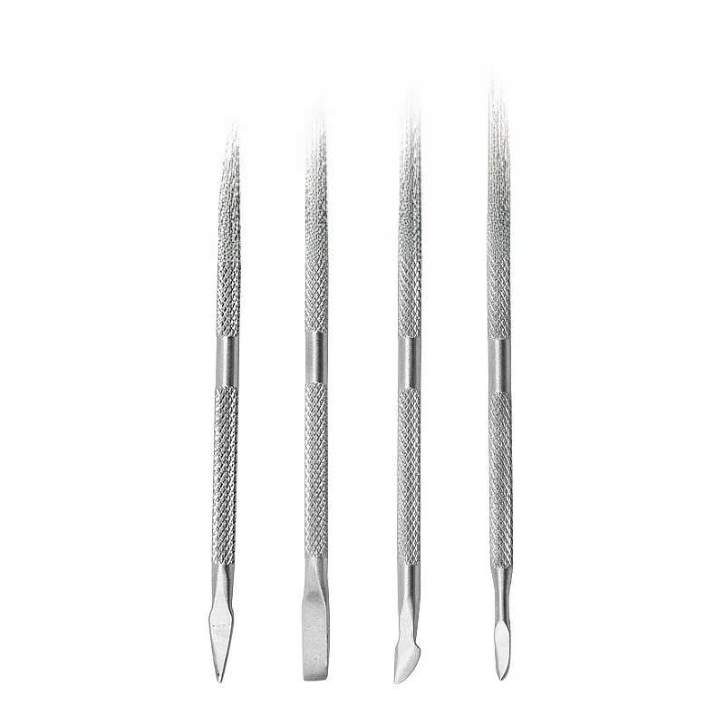 1 szt. Narzędzia do manicure ze stali nierdzewnej z podwójną głowicą do skórek do paznokci Akcesoria do usuwania skórek kleju — zdjęcie 2