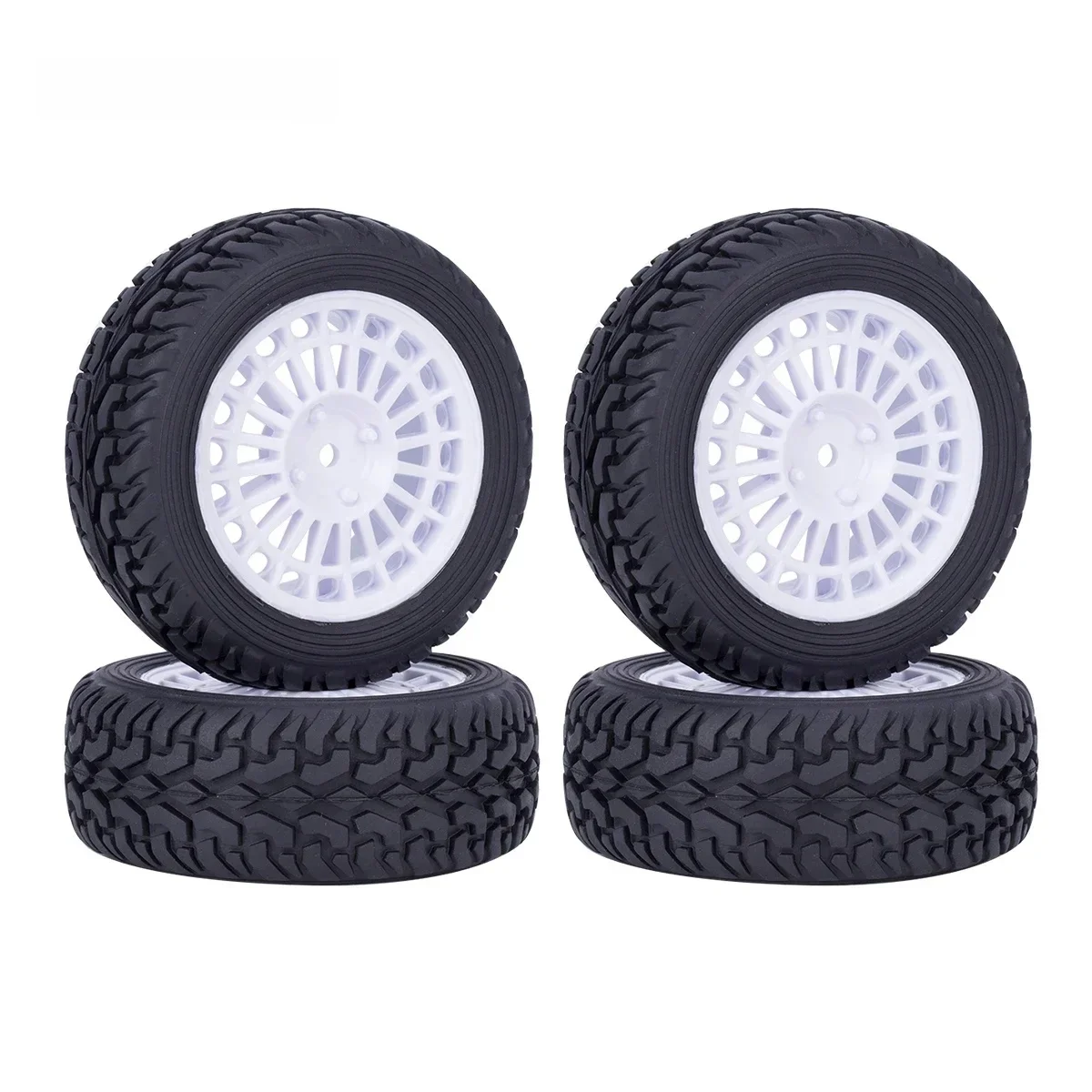 Roues en plastique et caoutchouc 75x28mm, pneu TT-02 pour voiture de course de rallye RC 1/10 1/14 1/16 Tamiya Wltoys TT01 144001 94122 pièces de mise à niveau