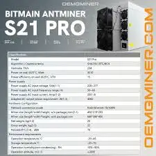 

КУПИТЬ 5 ПОЛУЧИ 3 БЕСПЛАТНО НОВЫЙ Bitmain Antminer S21 Pro 234T 3510 Вт 15J/T BTC