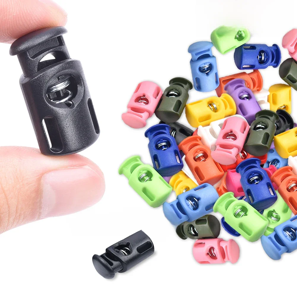 Bouchon de verrouillage de cordon en plastique, Clip à bascule à ressort pour cordon de serrage, lanière paracorde, remplacement de vêtements, artisanat de bricolage, 10 pièces