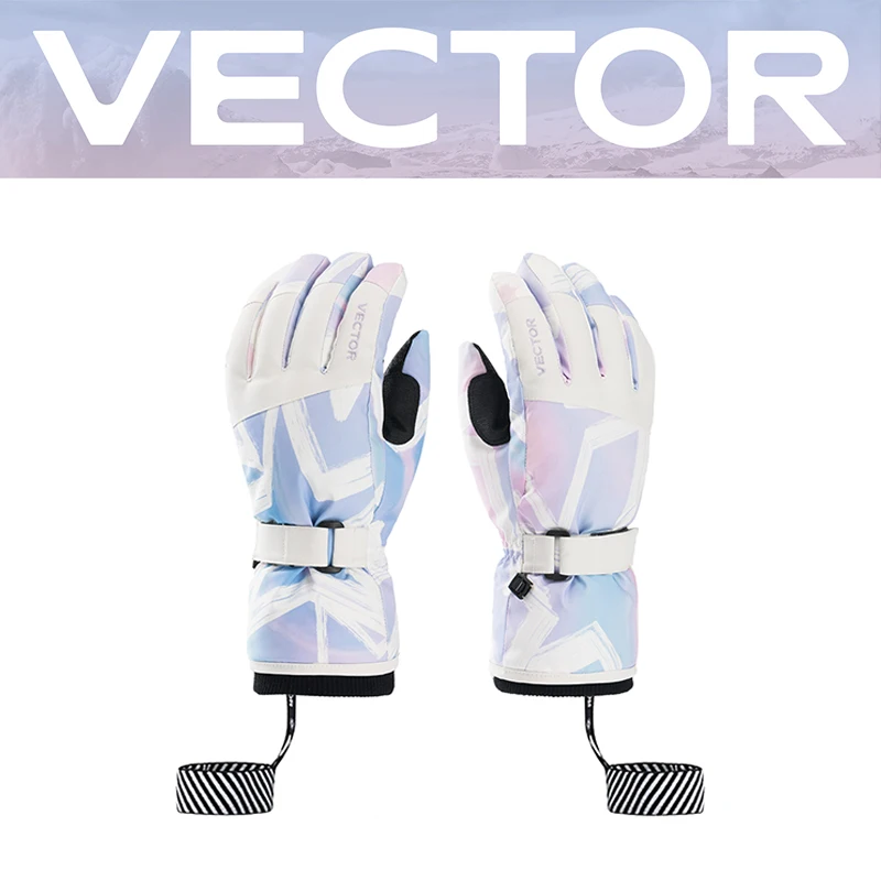 VECTOR Extra dikke heren dames 2-IN-1 wanten skihandschoenen snowboard sneeuw wintersport warm waterdicht winddicht ski kunstleer