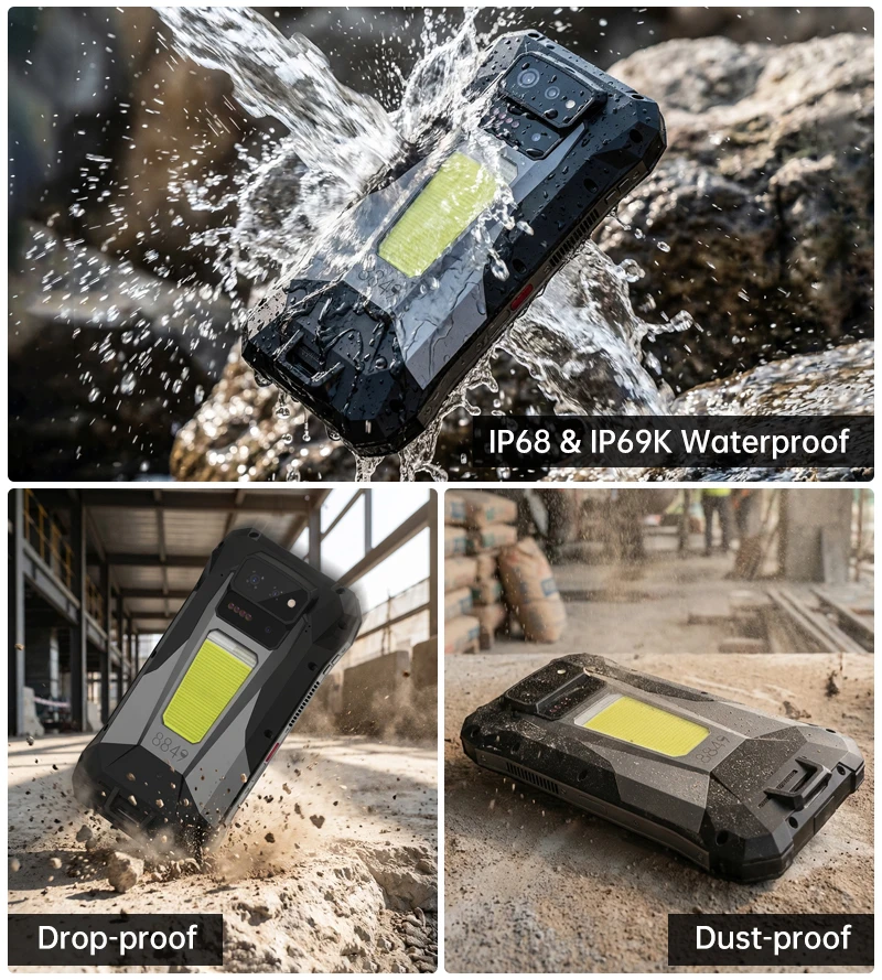 EU US Shipment Unihertz by 8849 TANK X Rugged Smartphone 5G Android 15 Built-in 1080P 220 Lumen DLP Projection 17600mah 32 512GB