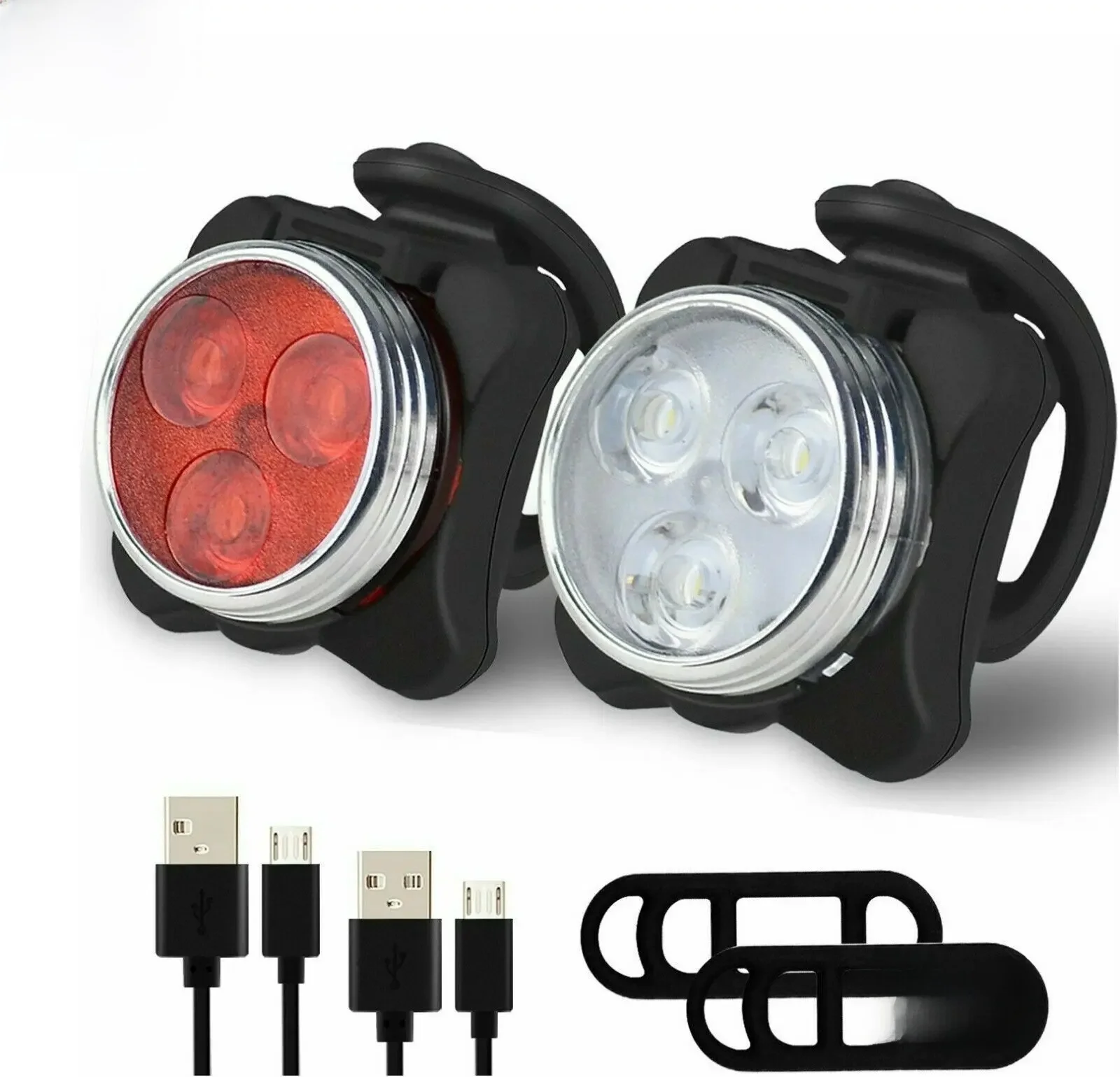 AliExpress Bike Light Set, Super Bright USB Rechargeable Bicycle Lights,Waterproof Mountain