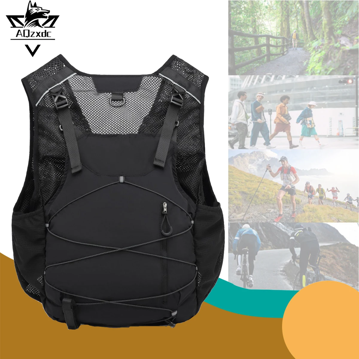 

Running Vest Lightweight Breathable Backpack Multifunctional Reflective Hydration Vest Bag Packet for Hiking Camping Cycling