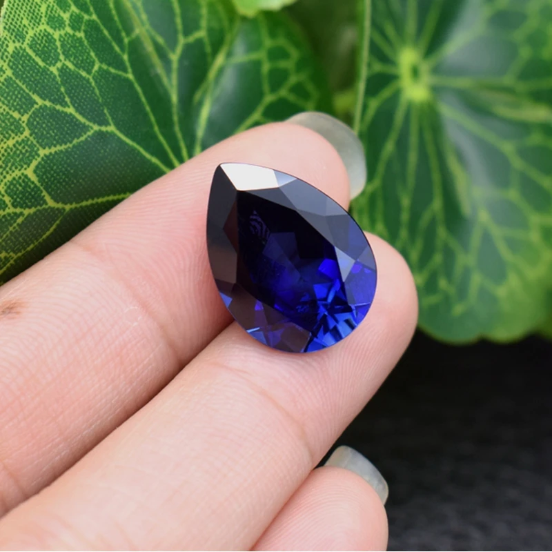 Pretty Quality Blue Sapphire Unheated Pear Cut Jewelry Diy Blue Gem Stone VVS Loose Gemstone For Jewelry Making Collection