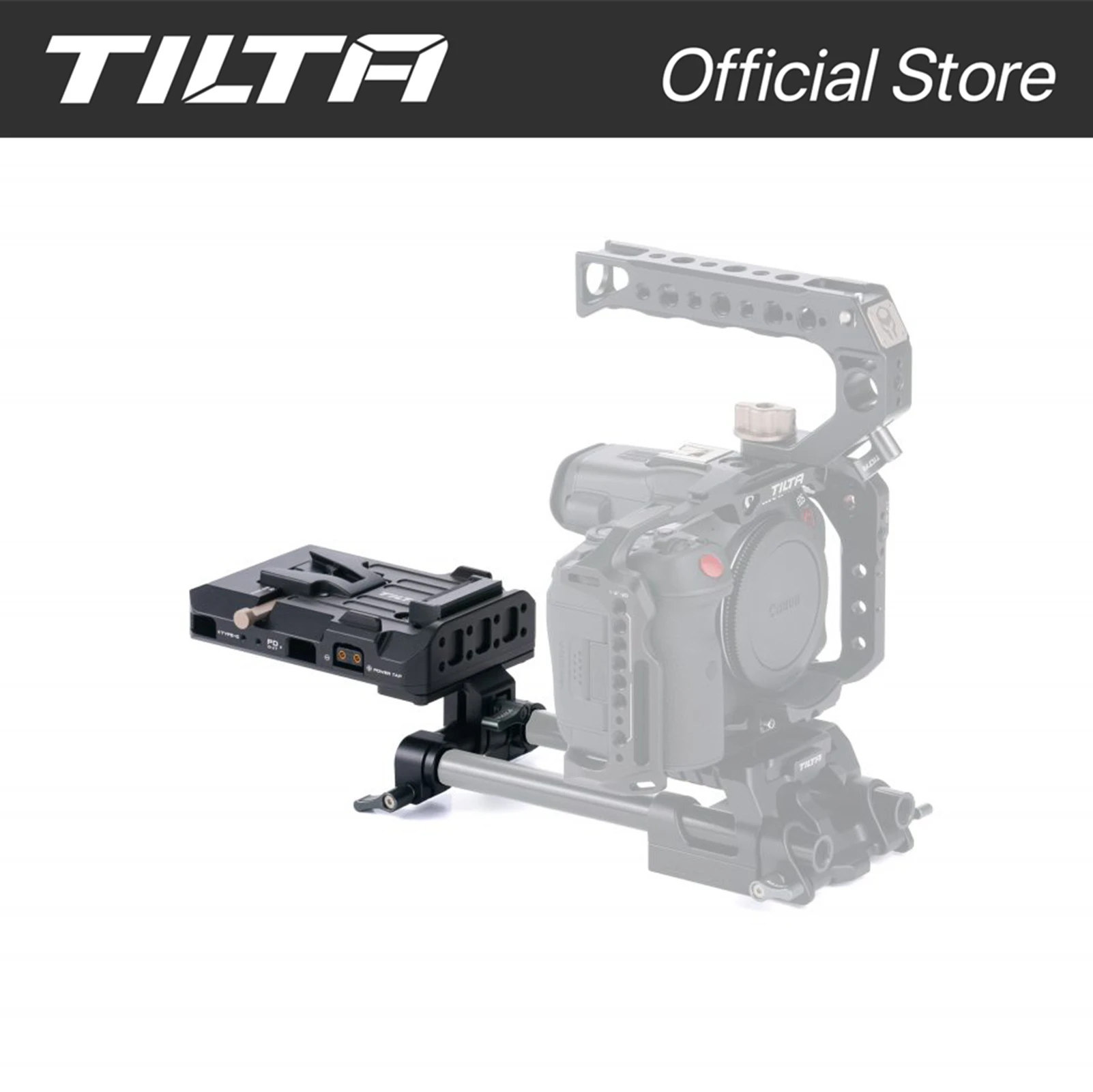 TILTA Canon R5c TA-T32-FCC-B Full Khung Máy Ảnh Dành Cho Canon EOS R5 C Thông Minh V Gắn Pin Đế Tấm (ARCA)