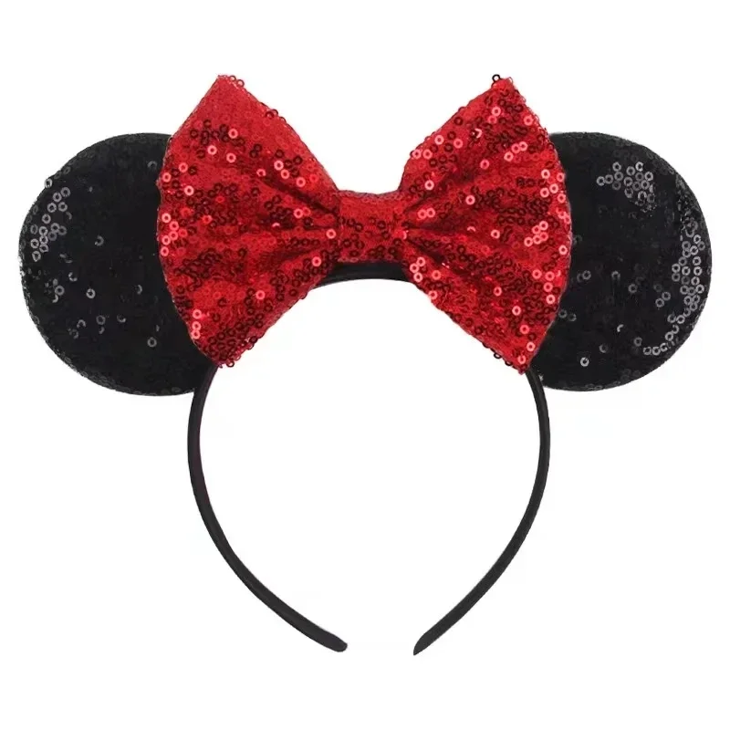 Ziming 9.5 cm grande taille noir souris oreilles bandeau pour filles 5 "arc fête bandeau Festival bricolage cheveux accessoires Femme