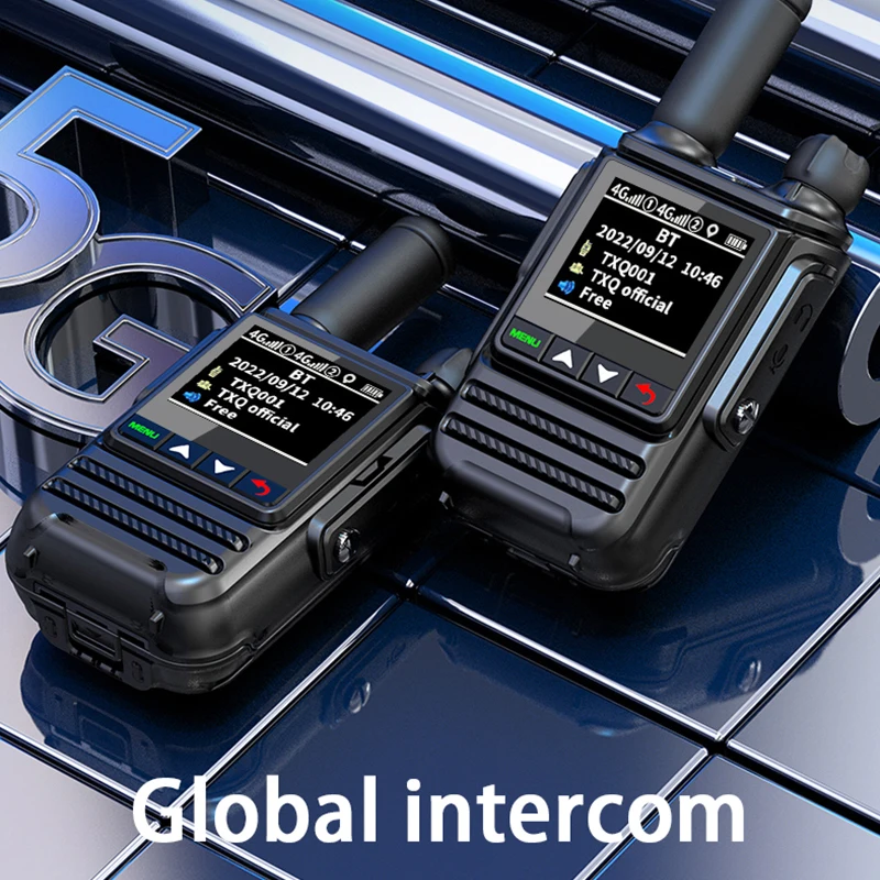 Imagem -04 - Global-ptt Walkie Talkie Ip67 à Prova Dip67 Água Rádios de Longo Alcance Comunicador Portátil Profesional 100 km Rádio da Polícia Mini 4g 968