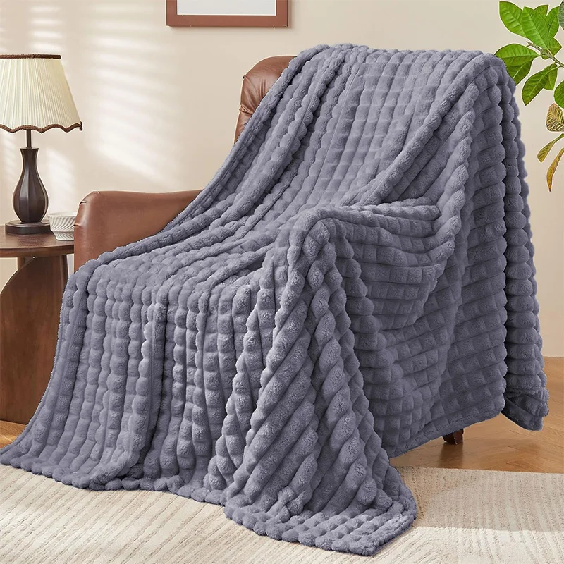 Koc dekoracyjny z polaru, żakardowy, różowy, miękki i przytulny koc na kanapę i łóżko dla kobiet, ciepły, puszysty koc z pluszu.