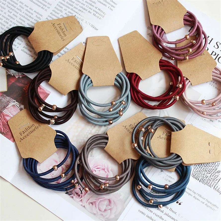 6PCS Frauen Elastische Haarbänder Scrunchie Pferdeschwanz Halter Organza Haarbänder Set Haar Seile Krawatten Mädchen Haar Zubehör