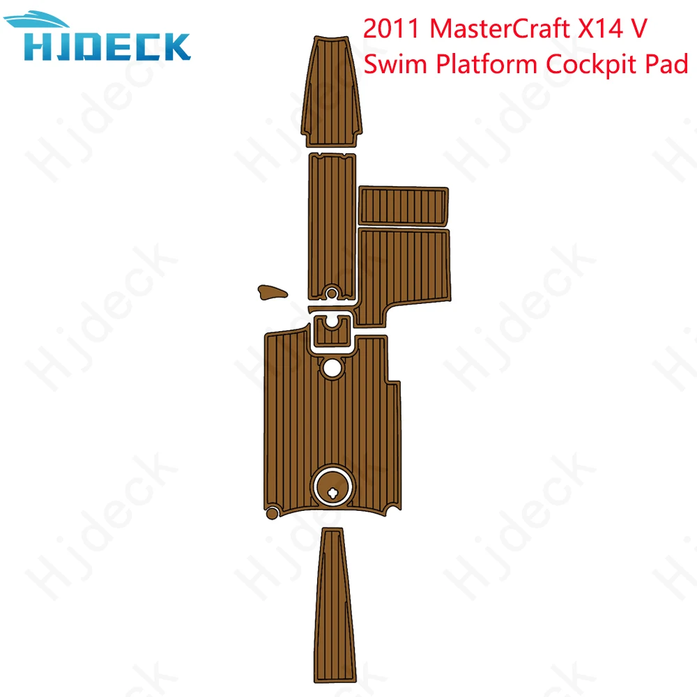 

2011 MasterCraft X14V Swim Platform Mat Boat EVA Foam Teak Deck Floor Pad Brown