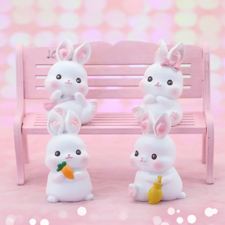 Décoration de gâteau de pâques lapin Animal ornements de gâteau décoration de fête Dessert fête d'anniversaire Baby Shower fournitures de cuisson